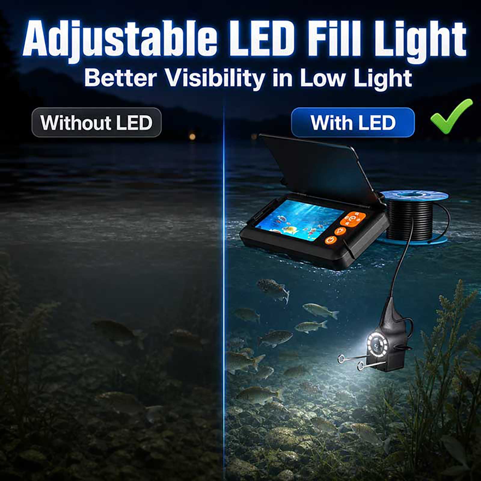 1080P HD Fish Finder Underwate - Fishing Boat Depth Finder 评论和价格