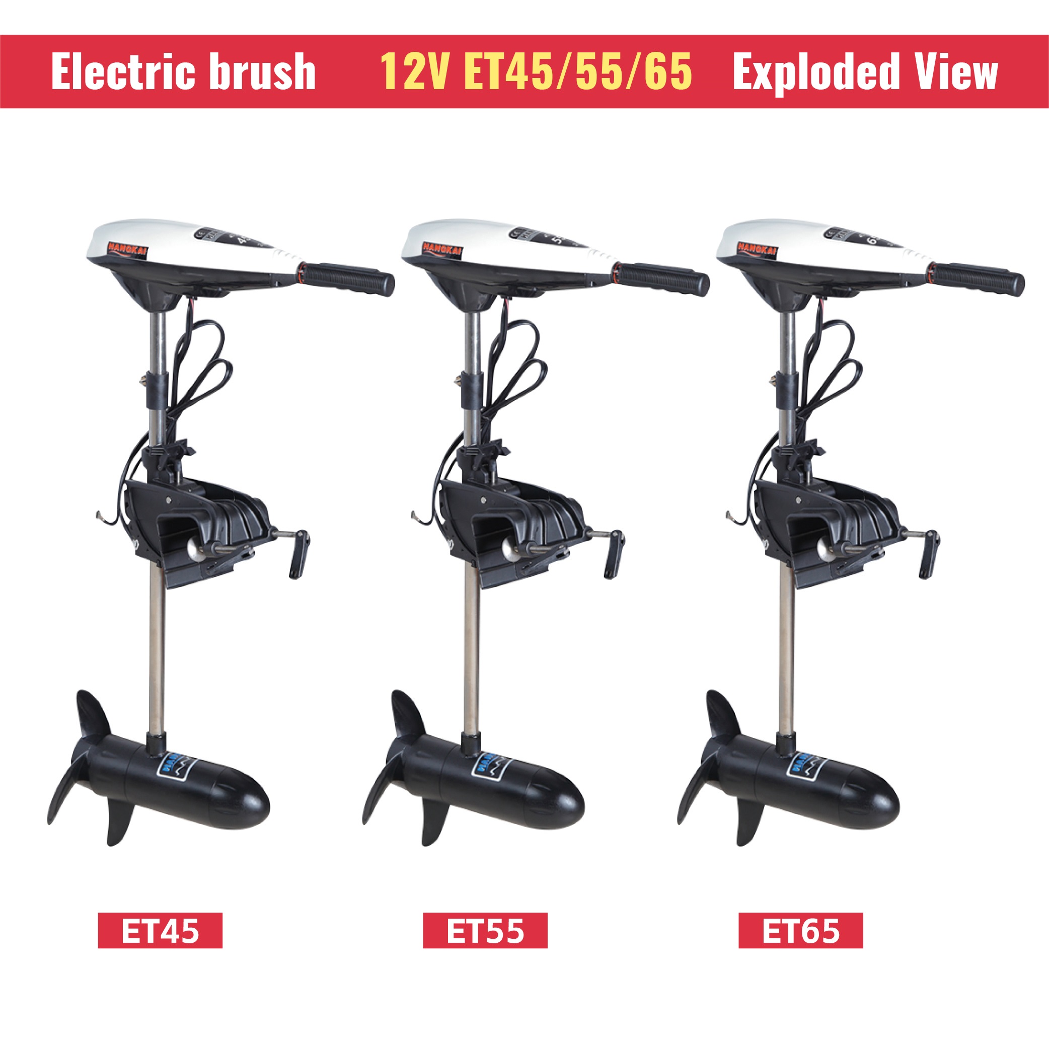 High Power 12V 65LB Thrust Ele - Fishing Boat Trolling Motor 评论和价格